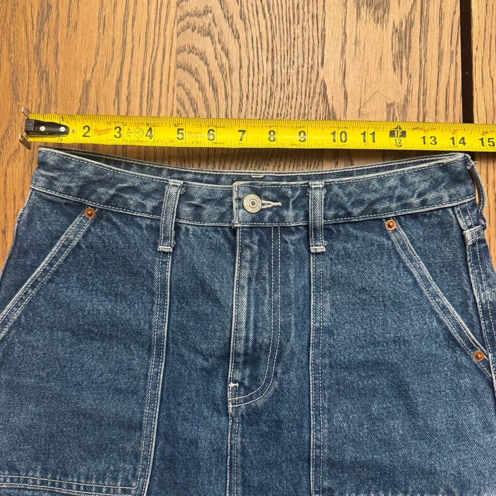 Abercrombie & Fitch Blue Denim Mini Skirt A line Jean. Natural rise 27 size 4 - Picture 4 of 7